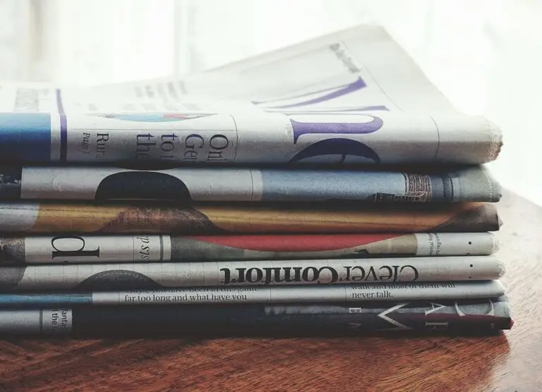 Newspaper headlines